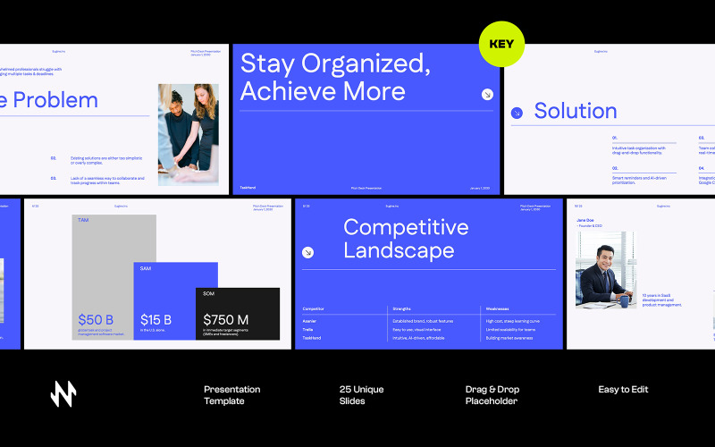 Présentation de TaskHand SaaS Pitch Deck