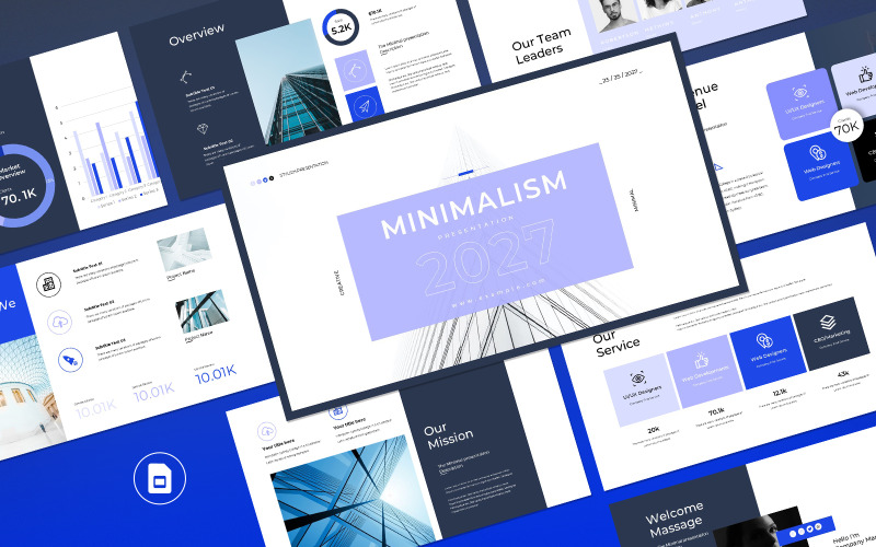 Šablona minimalistické a moderní prezentace Google Slide