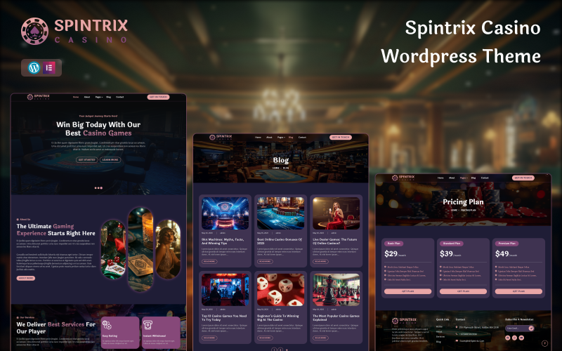 Spintrix – Šablona WordPressu pro kasina a hazardní hry