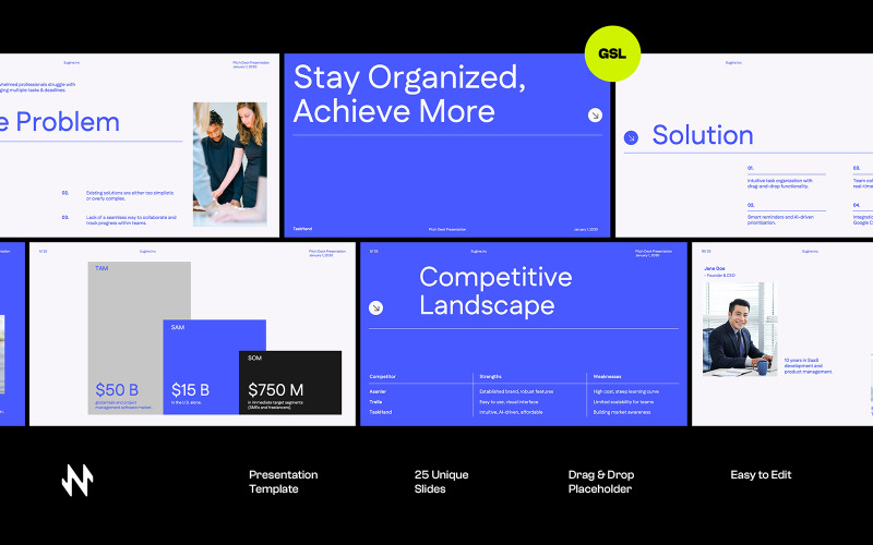 TaskHand SaaS Pitch Deck Google Slide