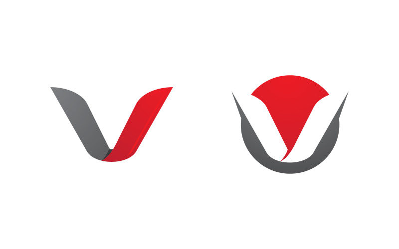 Ikona V Szablon logo firmy ilustracja projektowa v.2