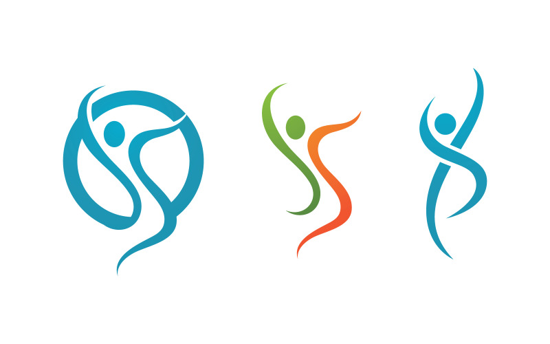 Illustrazione del logo sportivo di una vita sana v.161
