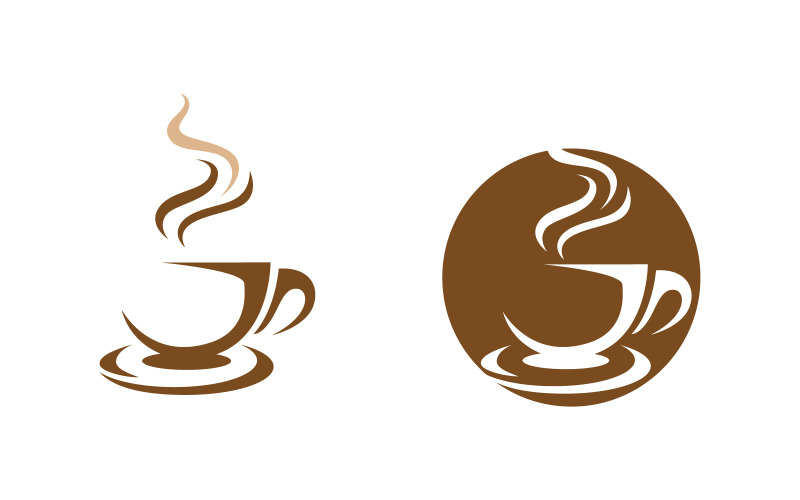 Kaffe caf butik logotyp mallar vektor ikon design illustration v.1