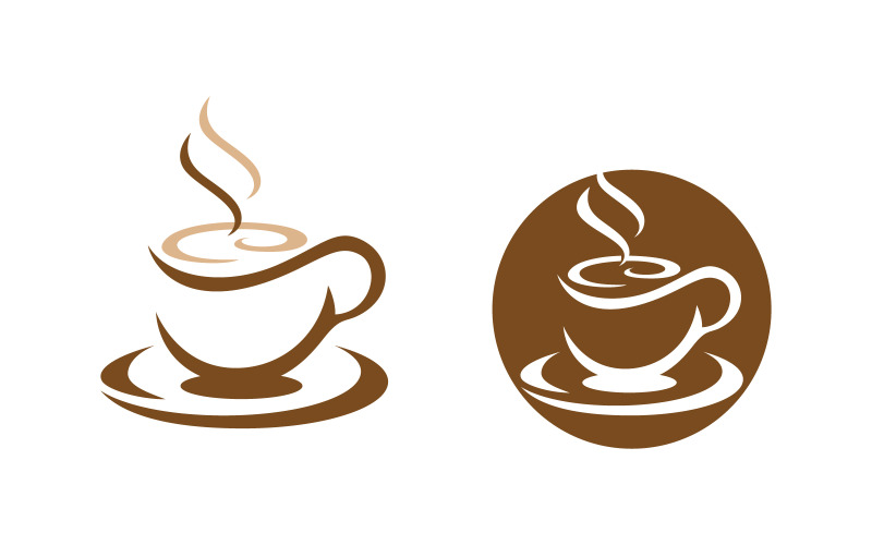 Koffie café winkel logo sjablonen vector pictogram ontwerp illustratie v.6