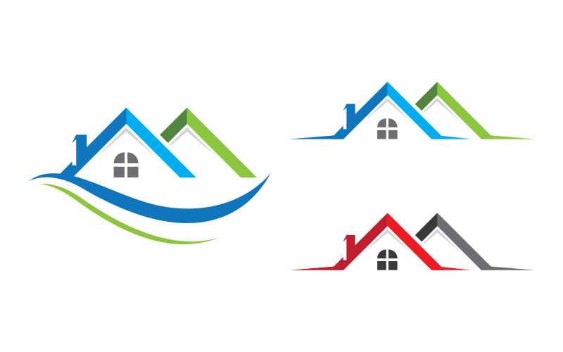 Modello di logo icona concetto di proprietà della casa v.82