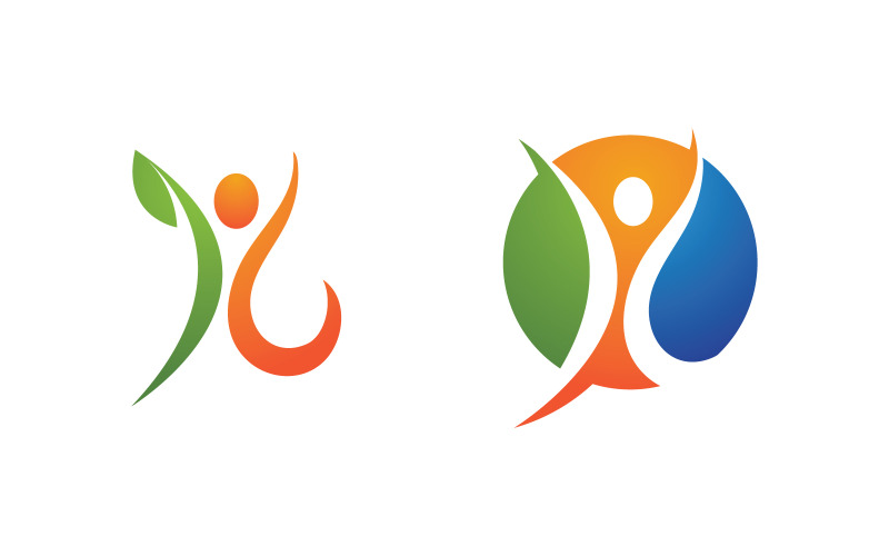 Zdrowe życie Ludzkie logo sportowe ilustracja v.167