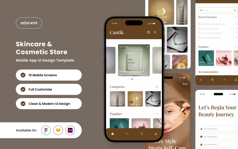 Cantik – Mall för e-handelsapp för skönhetsprodukter
