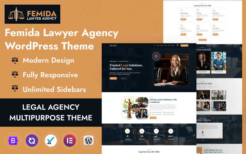 Femida - Tema WordPress para Agência de Advogados