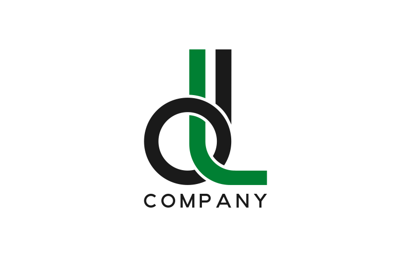 Modèle de conception de logo avec initiales de lettre DL