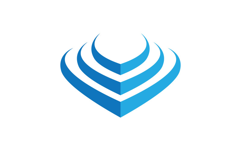 Modèle de logo d'entreprise avec icône V, illustration v.5