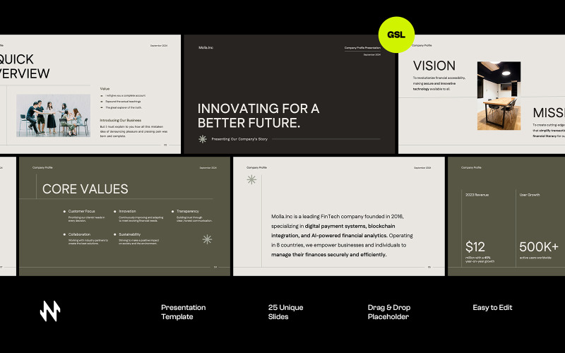 Шаблон GoogleSlide Compro Deck