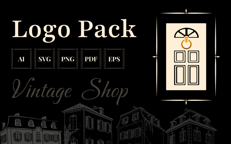 Zásuvka č. 9 — Logo pro vintage značku nabízející nadčasové poklady