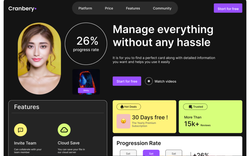 Canba -  Business Website Hero UI