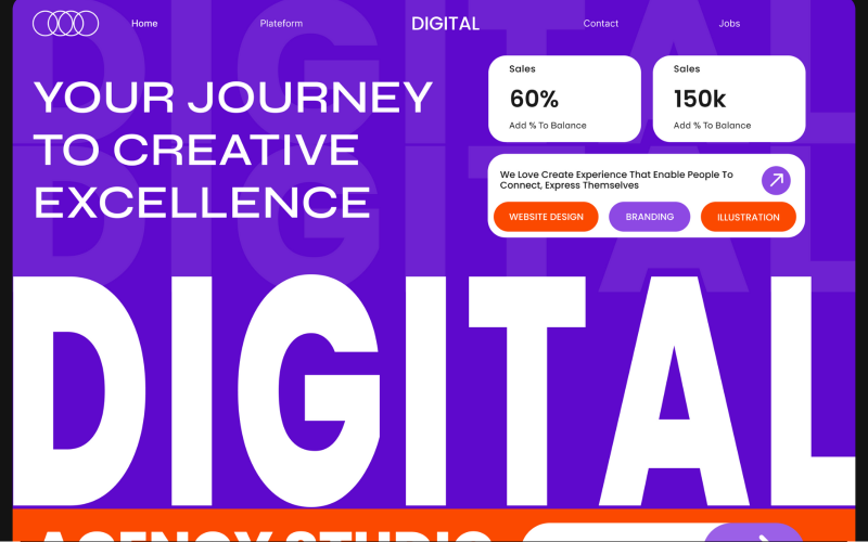 Ciro -  Digital Agency Website Hero