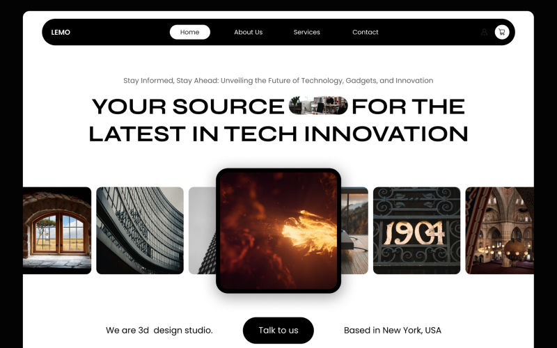 3D-ontwerpbureau Zakelijke websiteheld