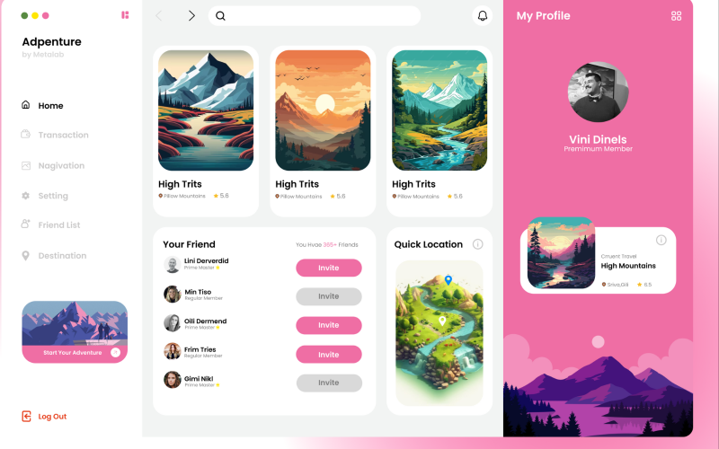 Macera - Seyahat Web Sitesi Kahramanı