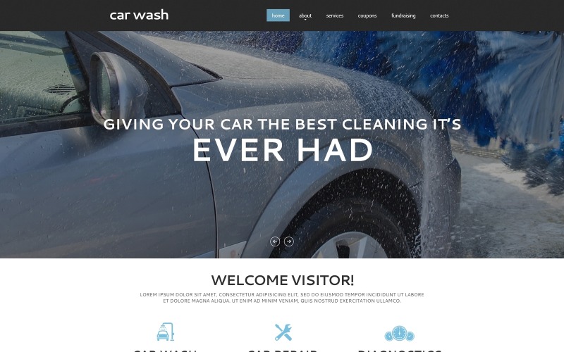 Car Wash Responsive Website-Vorlage