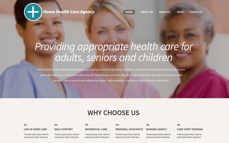 Hälso- och sjukvårdspersonal WordPress-tema