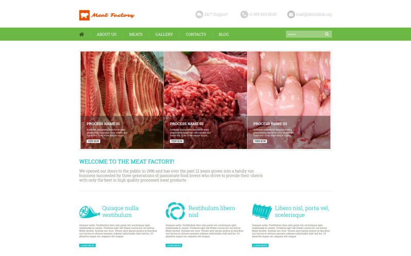 Motyw WordPress Meat Factory