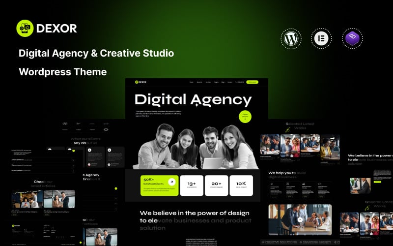 Dexor - WordPress-thema voor digitaal bureau en creatieve studio