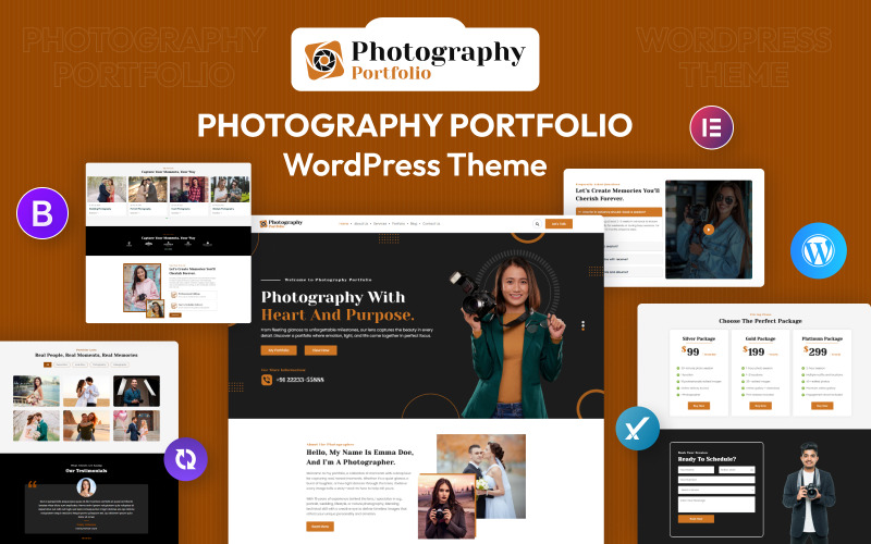 Fotoğraf Portföyü Elementor WordPress Teması