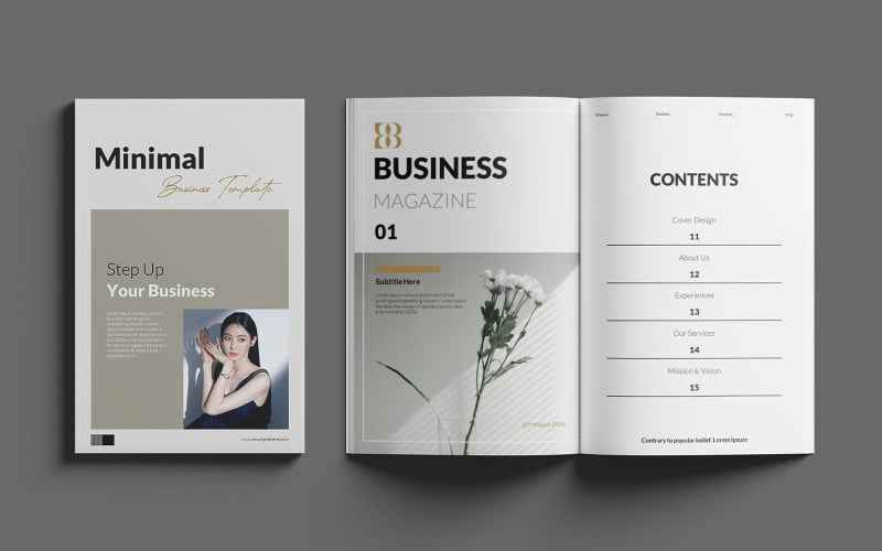 Google Slide Magazine Business Template