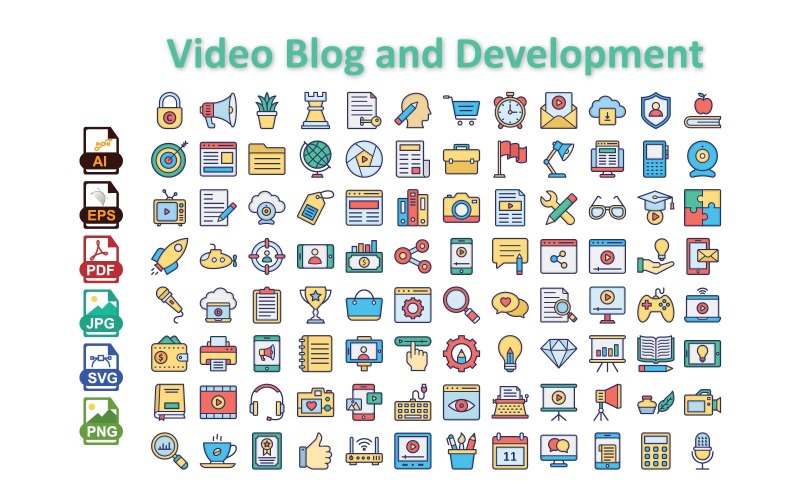 80+ иконок для разработки видео и блогов