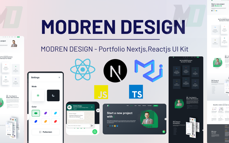 MODREN DESIGN – A tökéletes portfólió felhasználói felület készlet