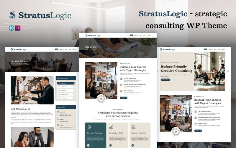 StratusLogic – Tema WordPress per consulenza strategica e aziendale