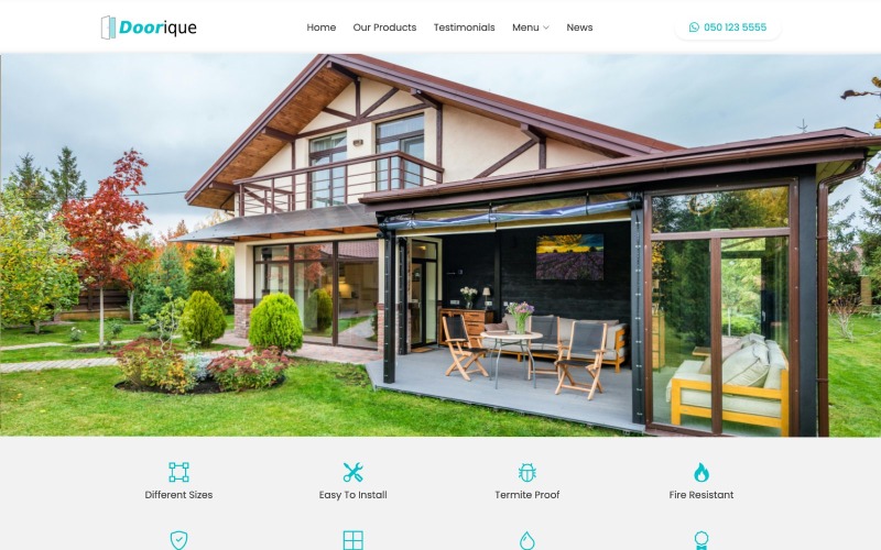 Doorique | Modello di sito web multiuso per finestre e porte