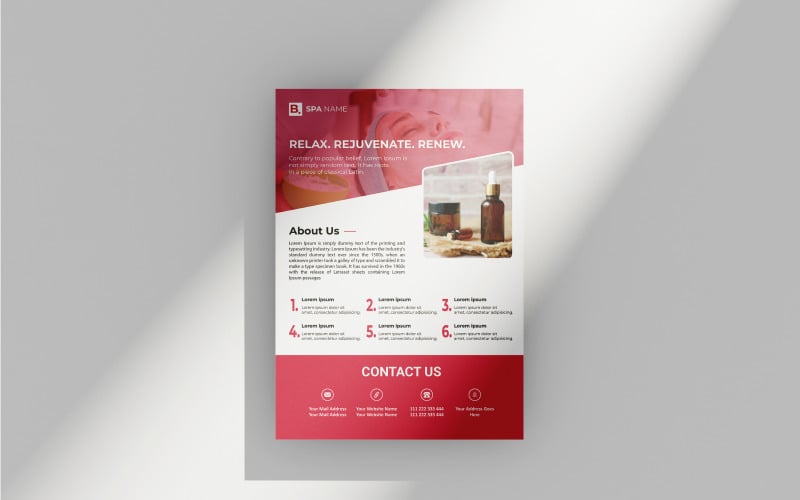 Flyer pour salon de beauté et spa créatif