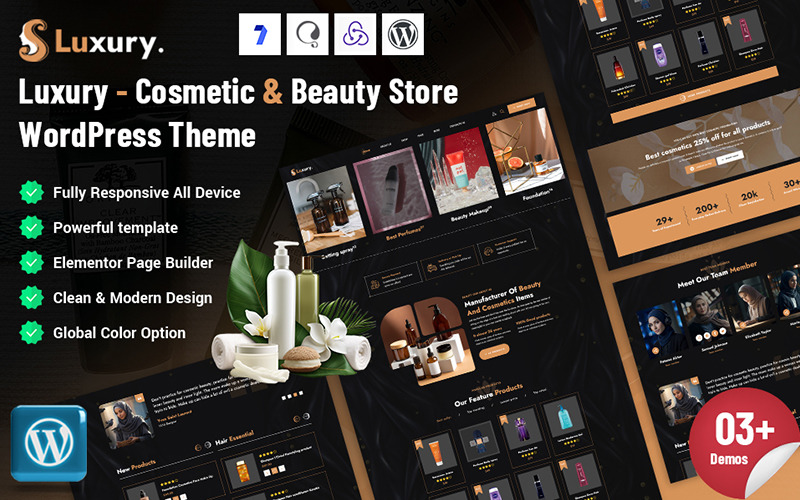 Luxe - WordPress-thema voor cosmetica- en schoonheidswinkels