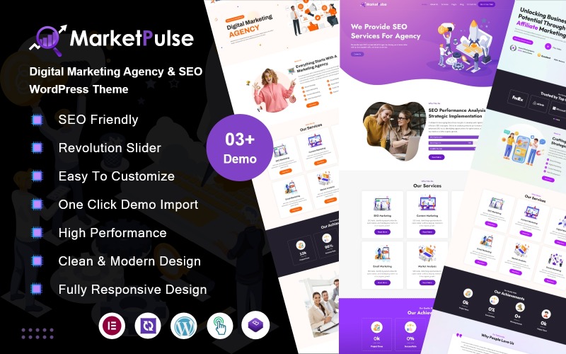 MarketPulse – тема WordPress для агенції цифрового маркетингу та SEO