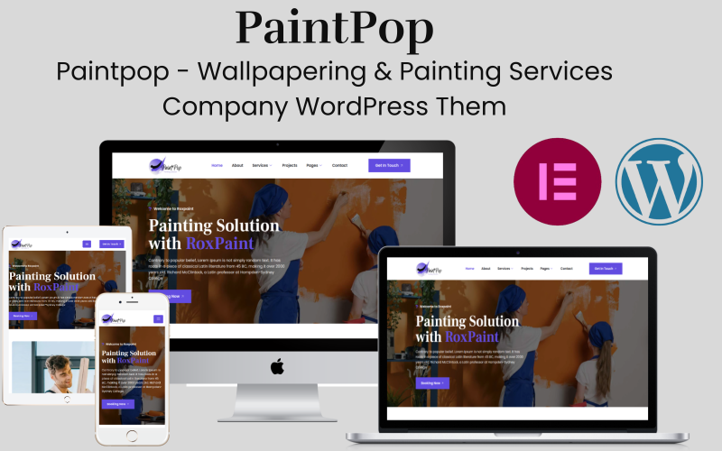 Paintpop - WordPress-thema voor behang- en schilderdiensten