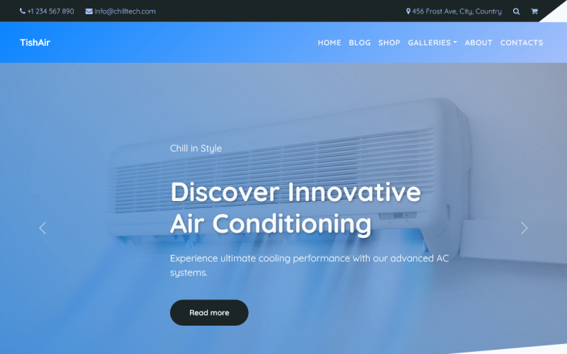 TishAir - Thème WooCommerce pour la climatisation
