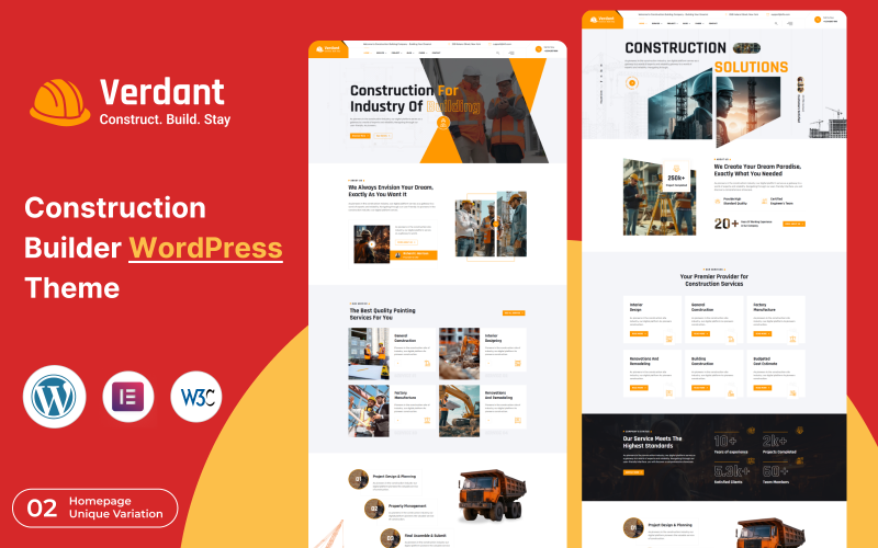 Verdant - Motyw WordPress dla branży budowlanej i budowlanej