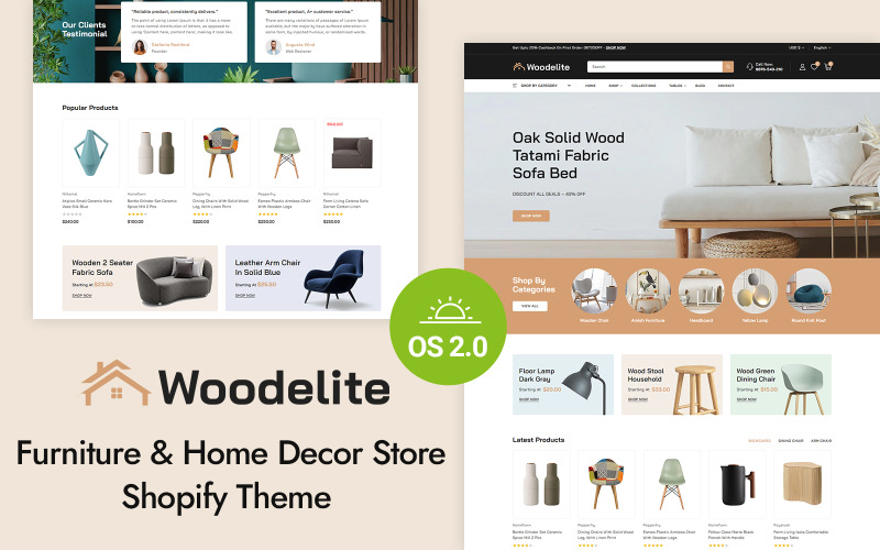 Woodelite - Meubel- en woondecoratiewinkel Shopify 2.0 Responsief thema