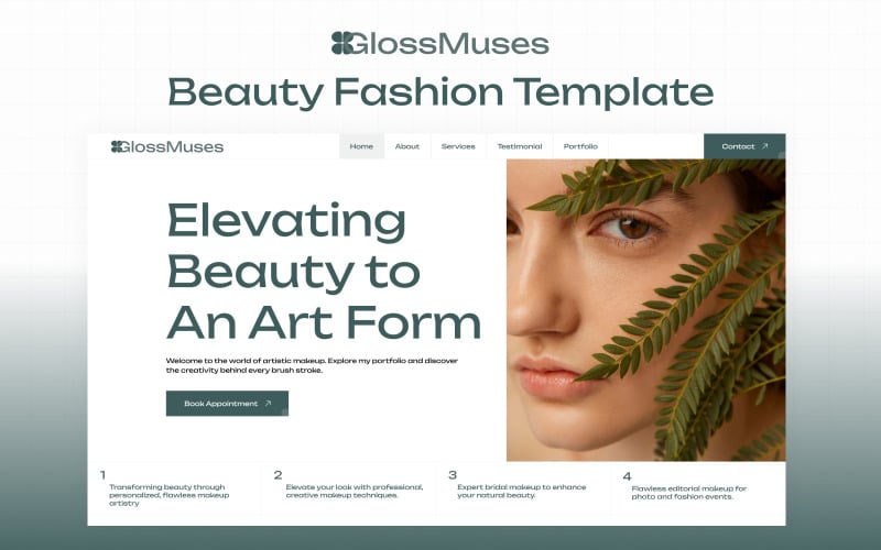 GlossMuses - Modello Elementor per la moda e la bellezza