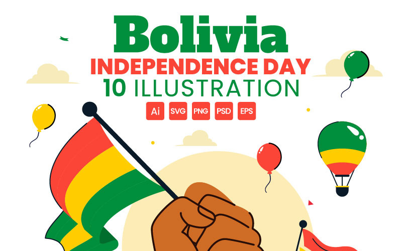 10 illustrations du jour de l'indépendance de la Bolivie