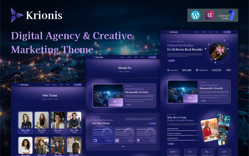 Krionis – Agence numérique et thème marketing créatif