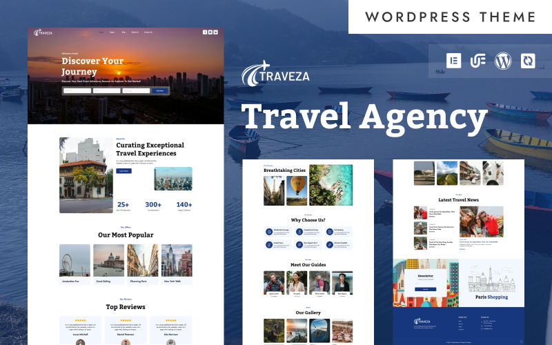 Traveza - WordPress šablona pro turistické a cestovní kanceláře