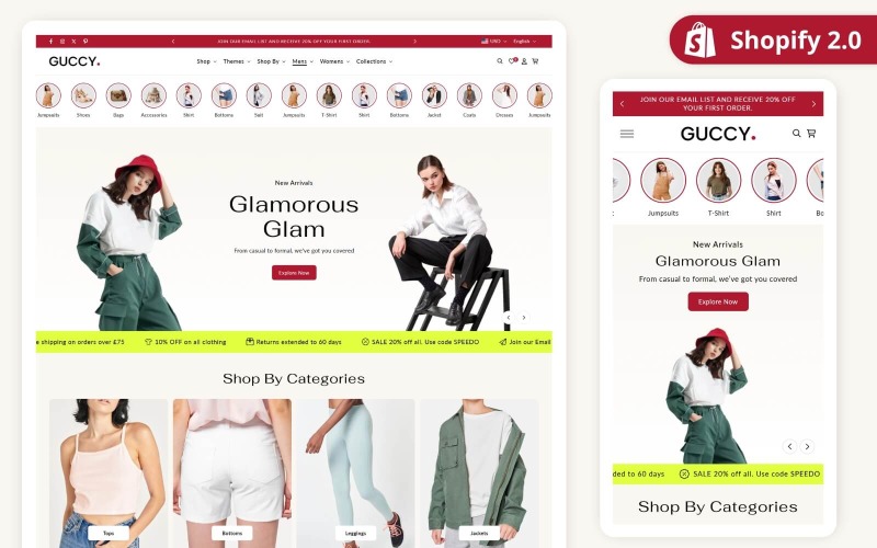 Guccy – Luxe mode Shopify-thema | Shopify 2.0