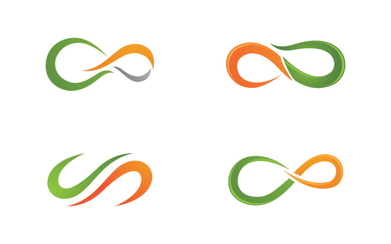 Modelo de design de ilustração de ícone vetorial de logotipo infinito v.7