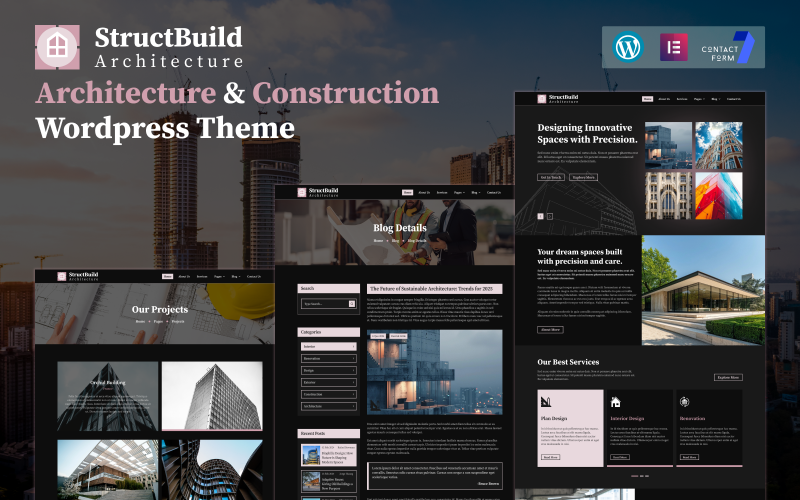 StructBuild – Motyw firmy architektoniczno-budowlanej
