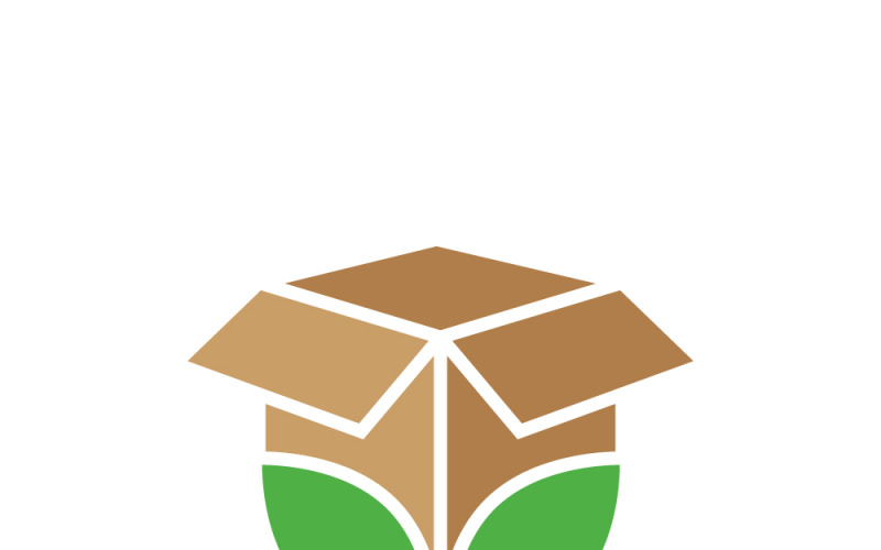 Recycled cardboard box symbol