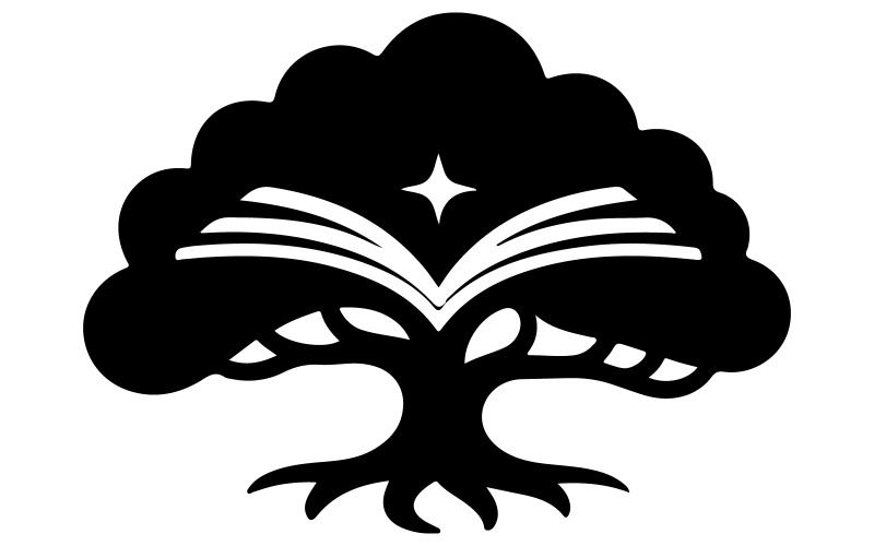 Die Äste mit offenem Buch