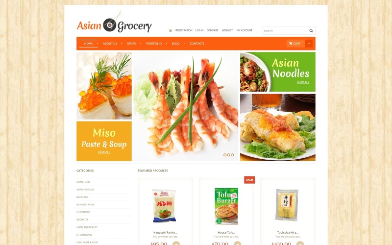 азиатский продуктовый магазин woocommerce тема