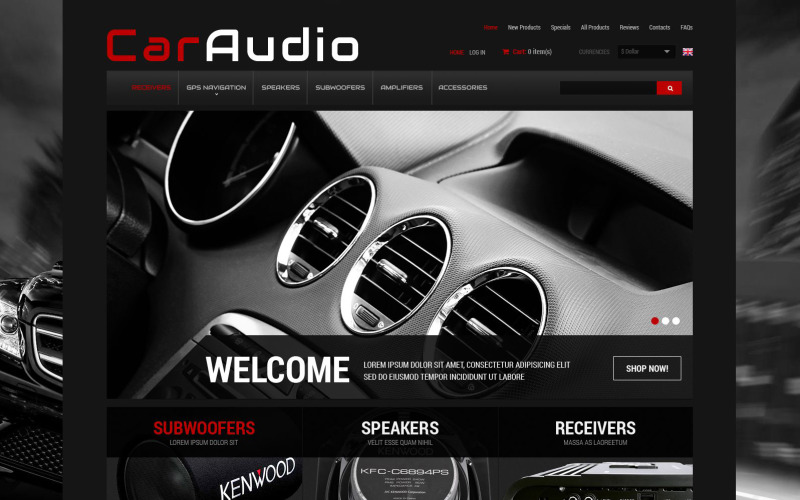 автомобильная электроника zencart шаблон