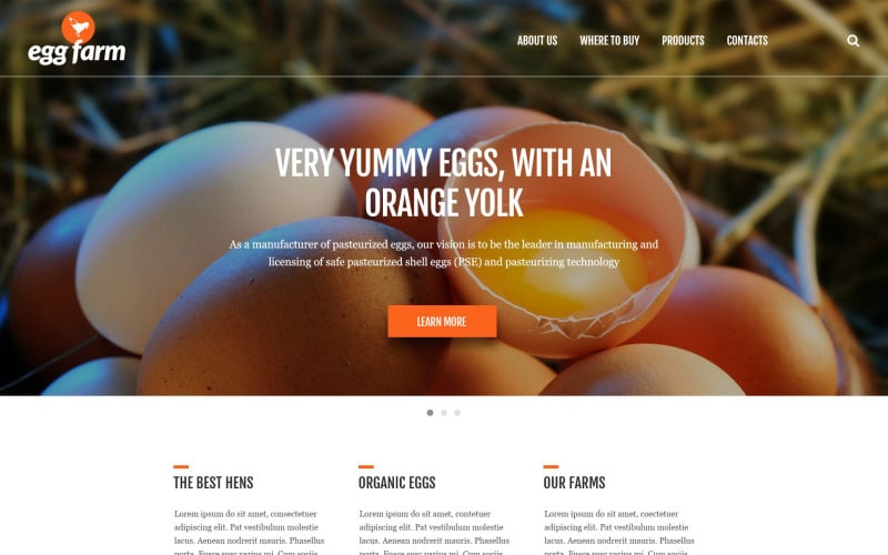 Modèle de site Web réactif pour ferme avicole