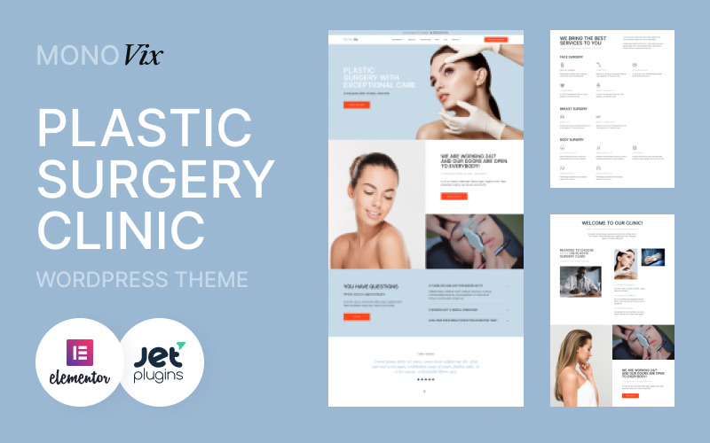 MonoVix - Motyw WordPress Klinika Chirurgii Plastycznej